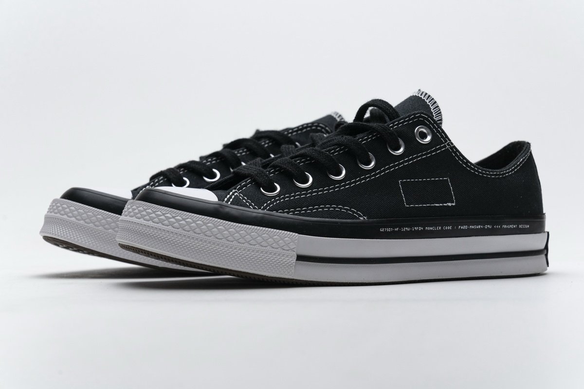 161209C Fragment x Moncler Converse CTAS LIFT OX Black White