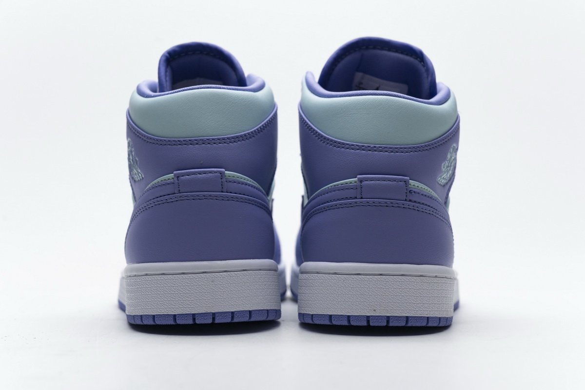 554725-500 Air Jordan 1 Mid Purple Aqua Blue
