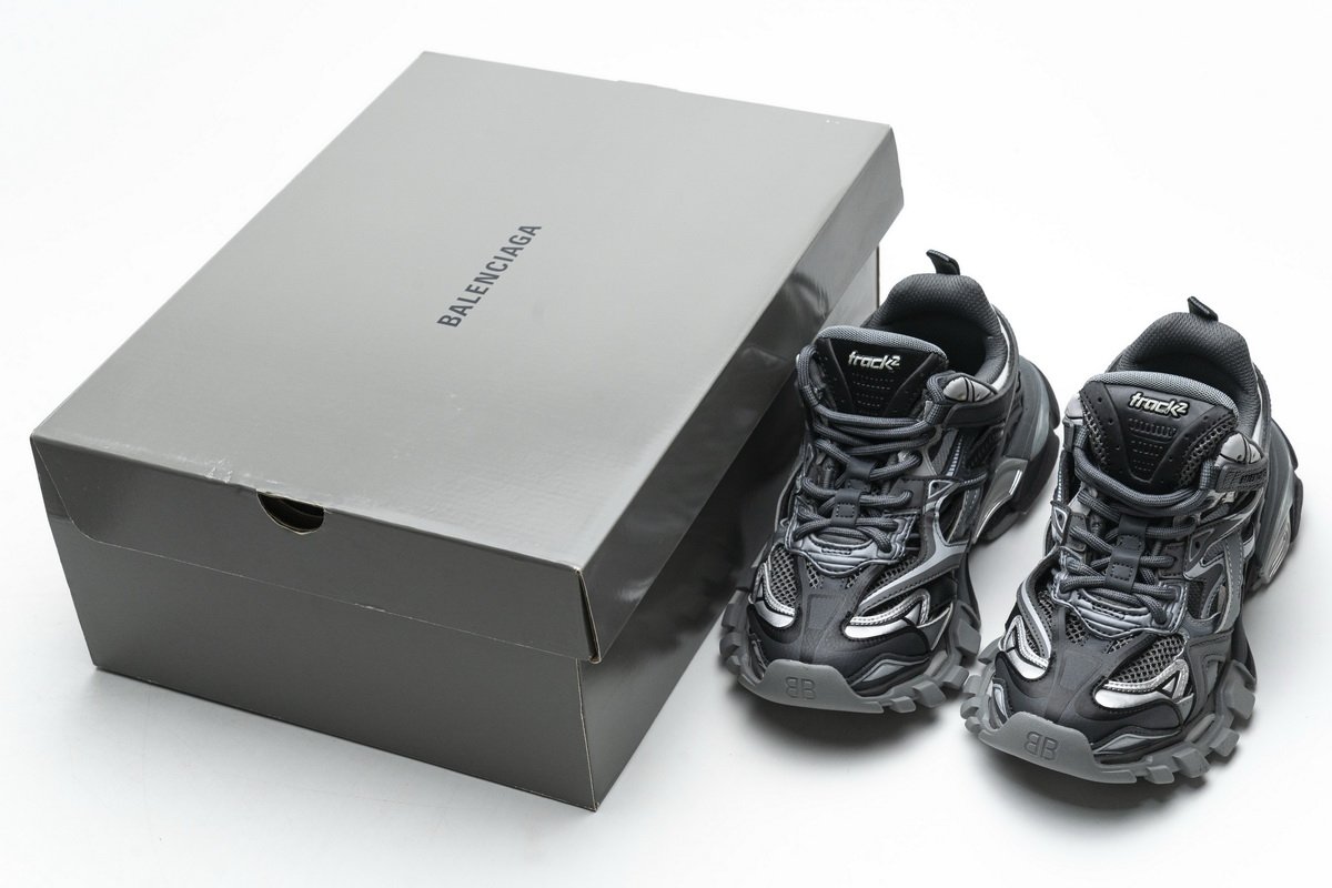 568615 W2GN3 1285 Blenciaga Track 2 Sneaker Charcoal