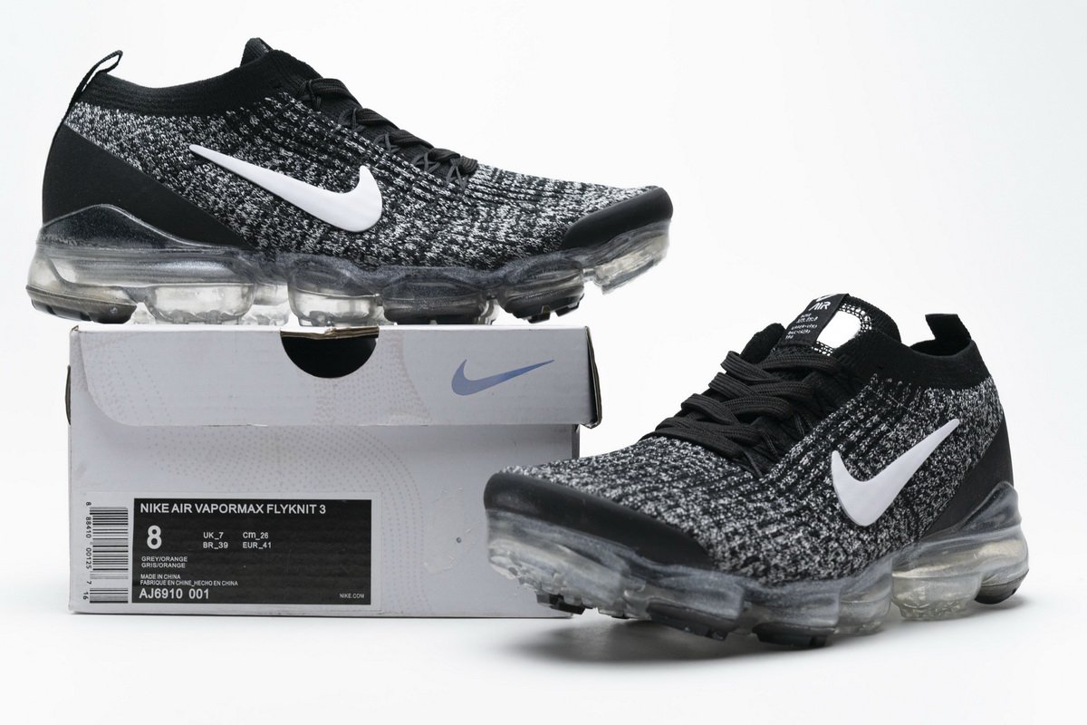 AJ6910-001 Nike Air Vapormax Flyknit 3 Black White
