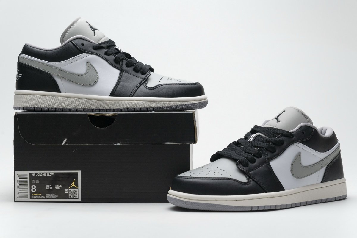 553558-039 Air Jordan 1 Low Light Smoke Grey