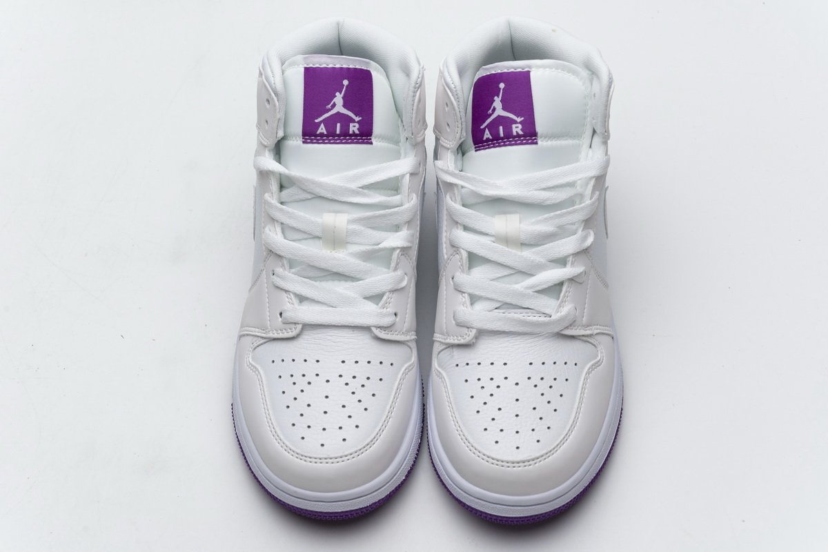 555112-100 Air Jordan 1 Mid SE White Fuchsia Blast