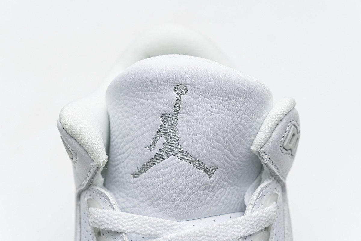 136064-111 Air Jordan 3 Retro Pure White