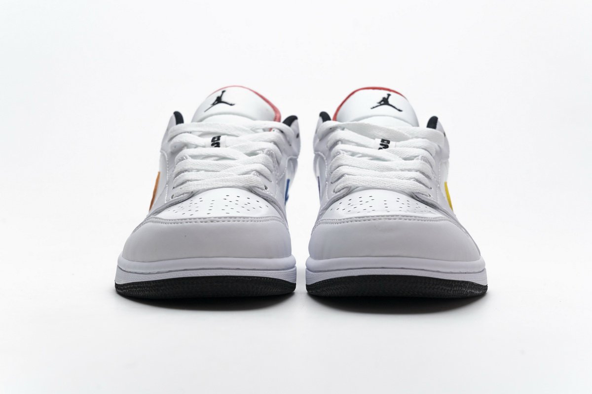 CW7009-100 Air Jordan 1 Low White Multi-Color