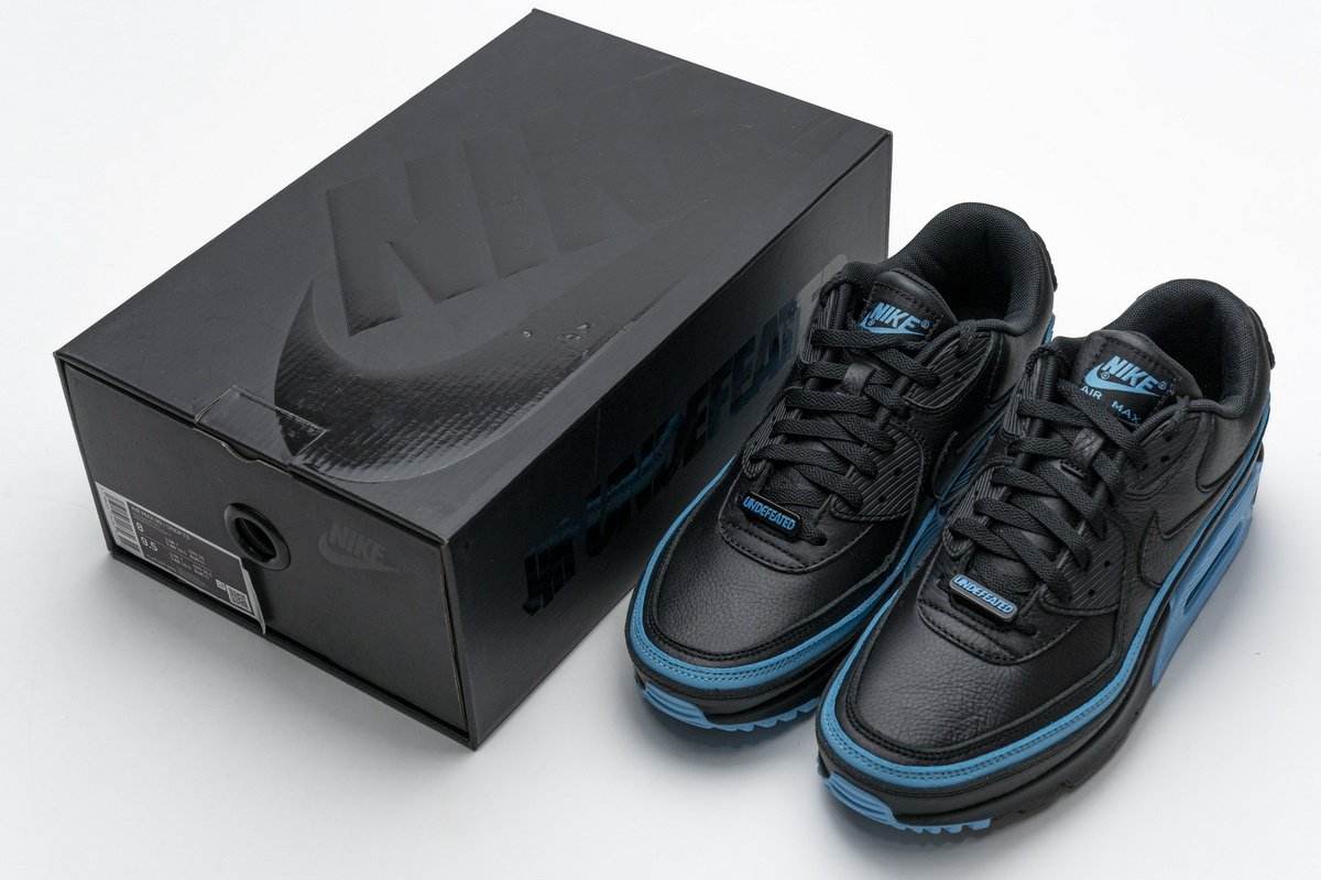 CJ7197-002 Undefeated x Nike Air Max 90 Black Blue Fury