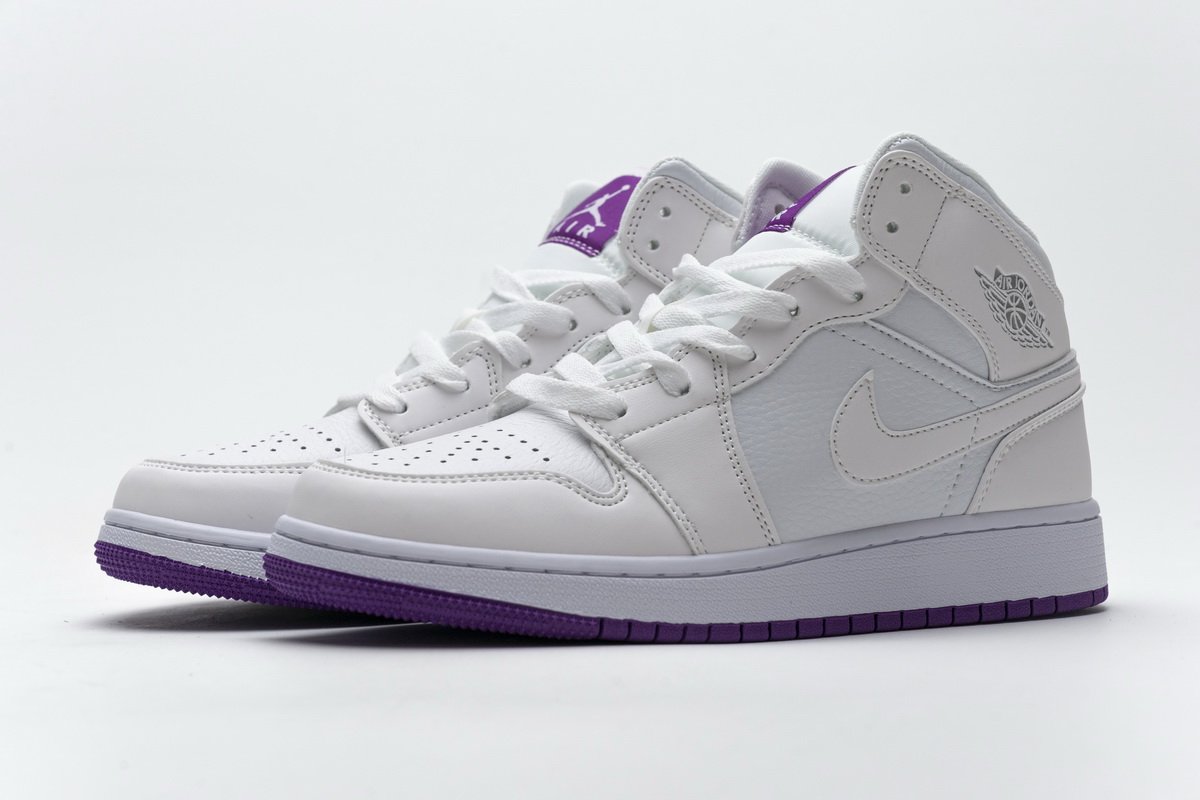 555112-100 Air Jordan 1 Mid SE White Fuchsia Blast