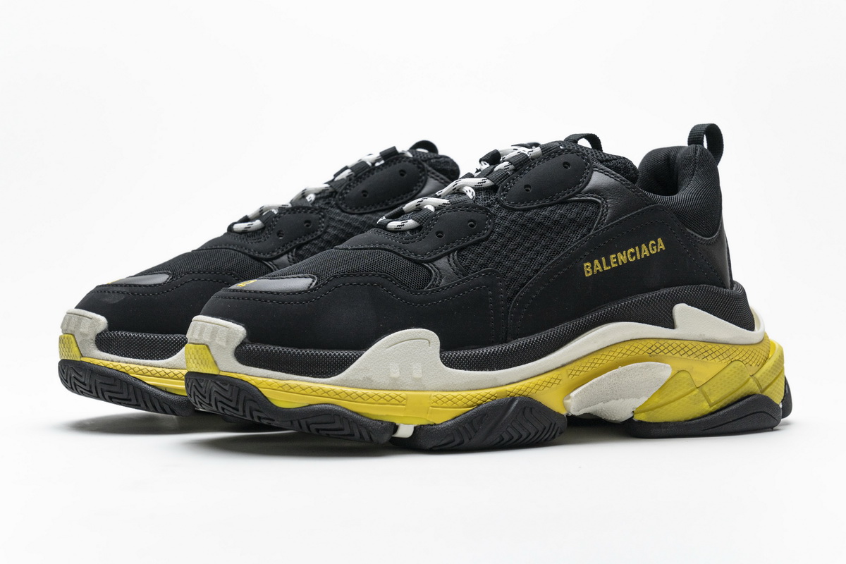 483513 w06e1 1078 Ba*len*cia*ga triple s black yellow