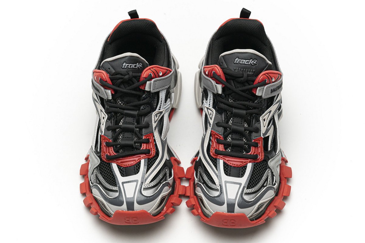 570391 W2GN3 1003 Blenciaga Track 2 Sneaker Grey Red