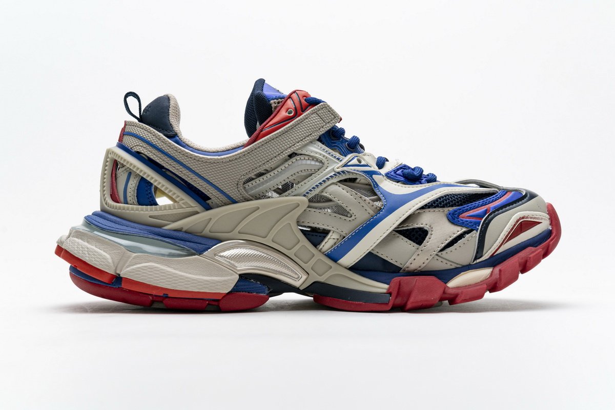 570391 W2GN2 8570 Blenciaga Track 2 Sneaker Beige Blue