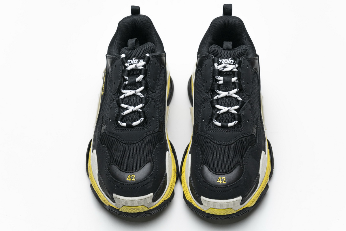 483513 w06e1 1078 Ba*len*cia*ga triple s black yellow