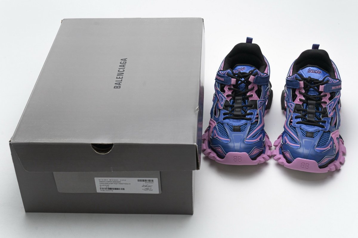 570391 W2GN3 4050 Blenciaga Track 2 Sneaker Blue Pink
