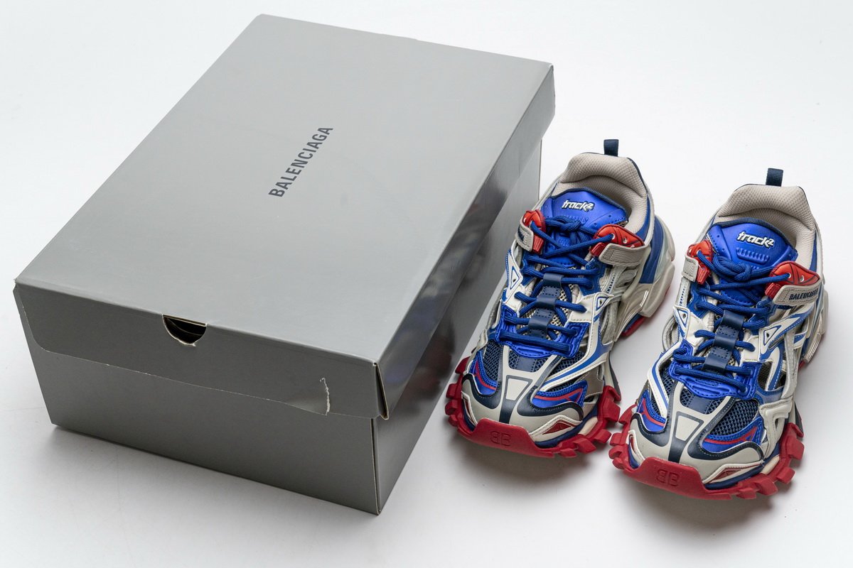 570391 W2GN2 8570 Blenciaga Track 2 Sneaker Beige Blue