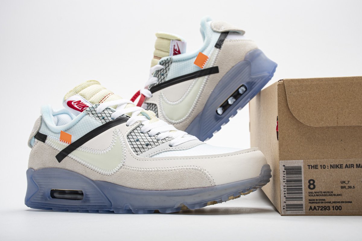 AA7293-100 Off-White x Nike Air Max 90 “All White”