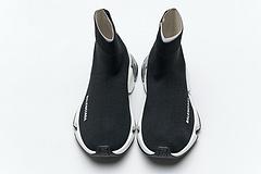 Ba*len*cia*ga speed clear sole sneaker black white