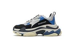 541624 w06e2 7080 Ba*len*cia*ga triple s black grey blue