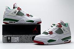AQ3816-063 Air Jordan 4 Retro White Green Red