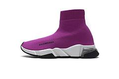 Ba*len*cia*ga speed clear sole sneaker fuchsia white