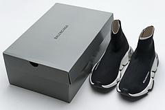 Ba*len*cia*ga speed clear sole sneaker black white
