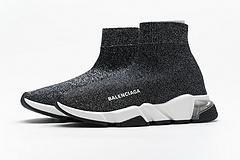 Ba*len*cia*ga speed clear sole sneaker black silver