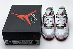 AQ3816-063 Air Jordan 4 Retro White Green Red