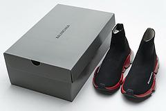 Ba*len*cia*ga speed clear sole sneaker black red