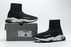 Ba*len*cia*ga speed clear sole sneaker black white