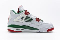 AQ3816-063 Air Jordan 4 Retro White Green Red