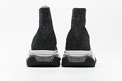 Ba*len*cia*ga speed clear sole sneaker black silver