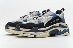 541624 w06e2 7080 Ba*len*cia*ga triple s black grey blue
