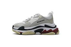 541624 w06e2 1790 Ba*len*cia*ga triple s white dark grey red
