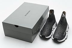 Ba*len*cia*ga speed clear sole sneaker black silver