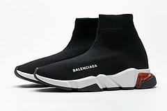 Ba*len*cia*ga speed clear sole sneaker black white red