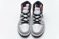 555088-126 Air Jordan 1 High Smoke Grey Red
