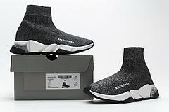 Ba*len*cia*ga speed clear sole sneaker black silver