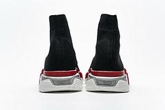 Ba*len*cia*ga speed clear sole sneaker black red