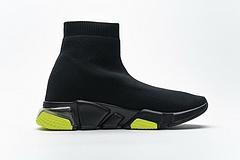 Ba*len*cia*ga speed clear sole sneaker black yellow fluo