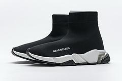 Ba*len*cia*ga speed clear sole sneaker black white