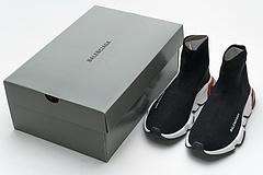 Ba*len*cia*ga speed clear sole sneaker black white red