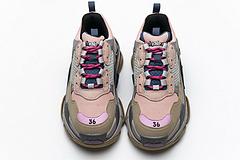 490672 w09o5 1036 Ba*len*cia*ga triple s grey pink