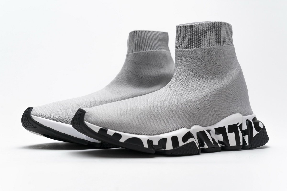 Ba*len*cia*ga stretch mesh high top sneaker grey