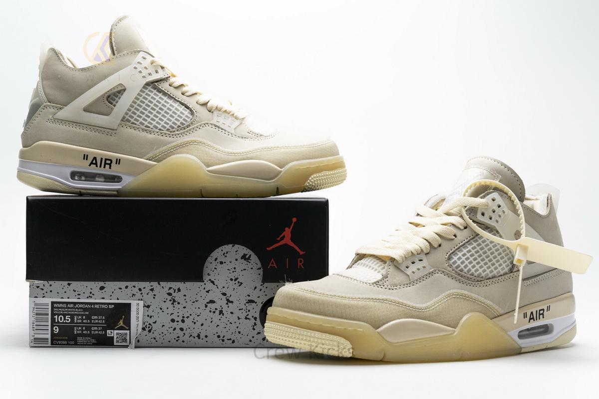 CV9388-100 OFF White x Air Jordan 4 Sail