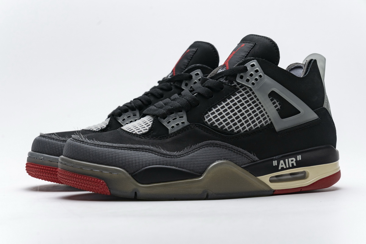 CV9388-001 OFF White x Air Jordan 4 Bred