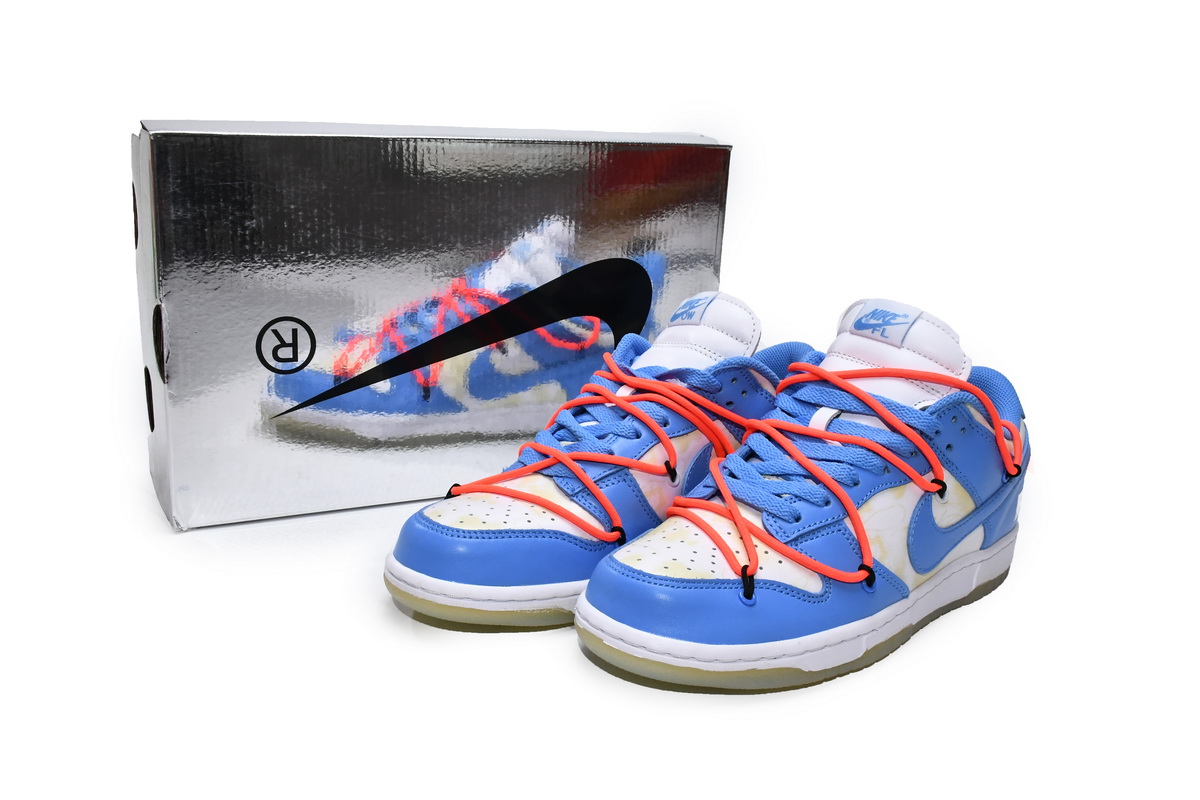 DD0856-403 Off White x Futura x Dunk Low SB UNC