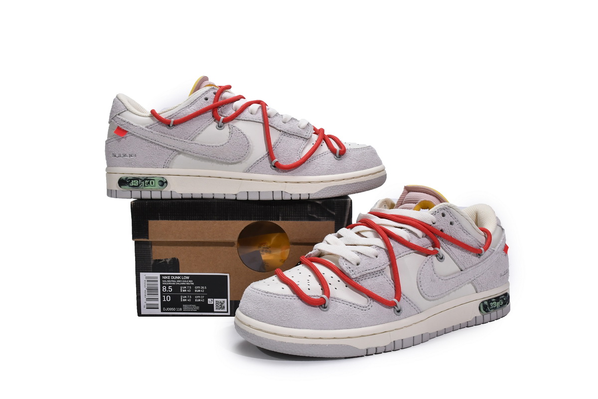DJ0950-118 OFF WHITE x Nike Dunk SB Low The 50 NO.33