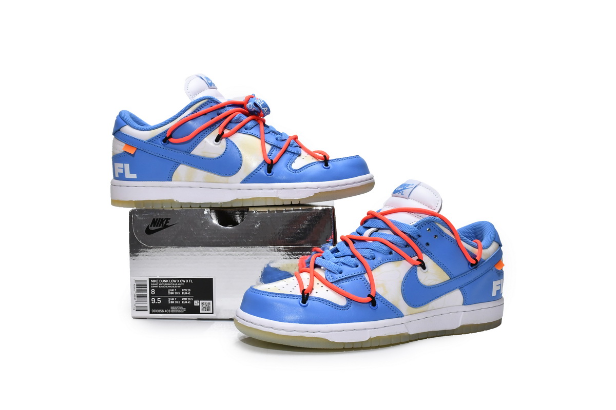 DD0856-403 Off White x Futura x Dunk Low SB UNC