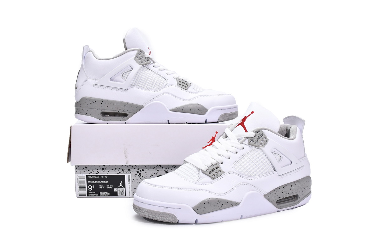 CT8527-100 Air Jordan 4 White Oreo