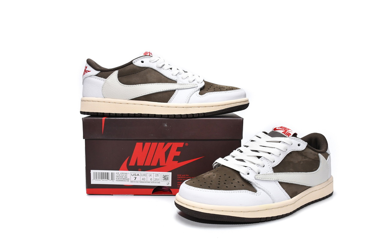 Travis Scott x Air Jordan DM2508-586 1 Low OG – Reverse Mocha