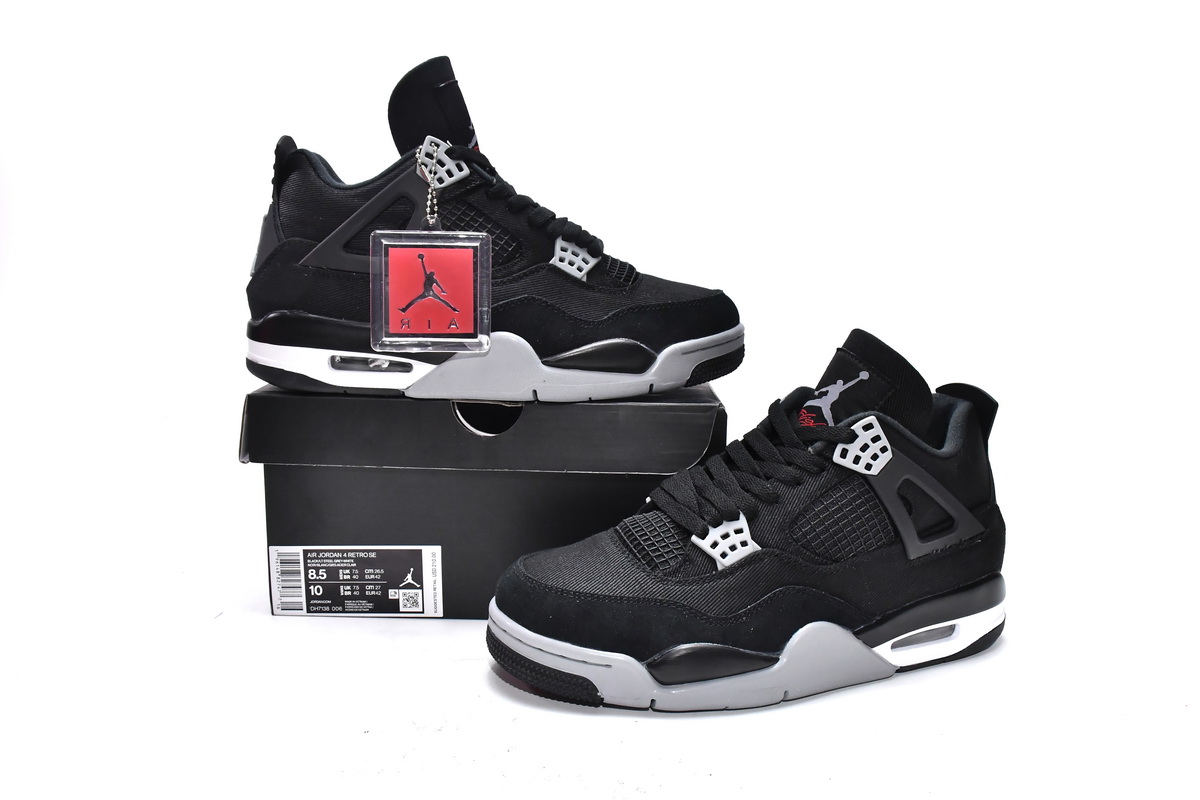 Air Jordan 4 Black Canvas
