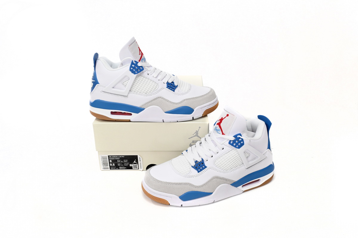 Nike SB x Air Jordan 4 White Blue